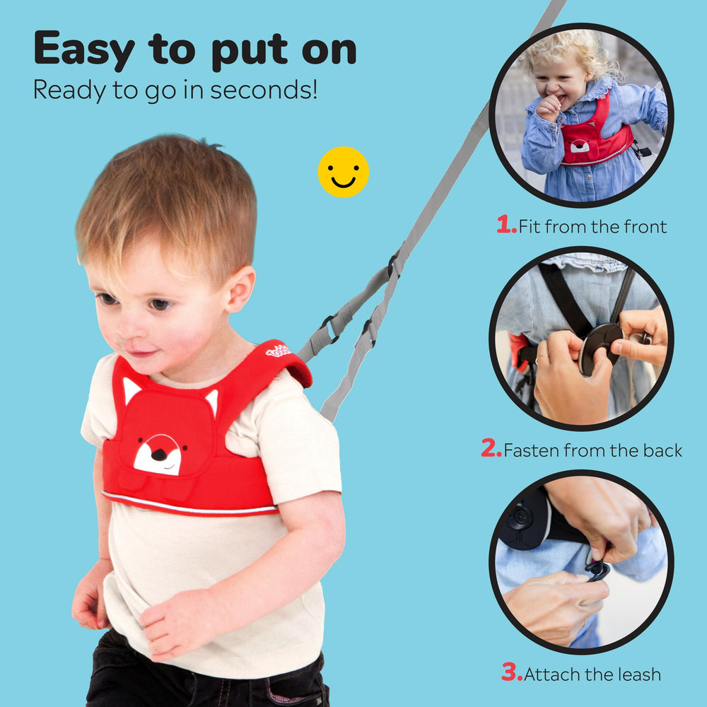 Trunki Felix Fox red Toddler Leash dual training and leading rein for growing toddlers