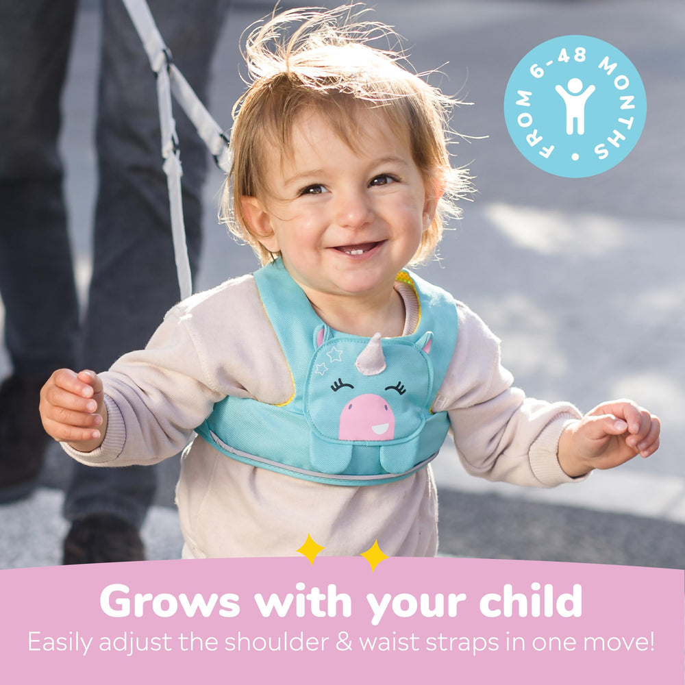 Trunki Una Unicorn leading rein enables safe bigger adventures.