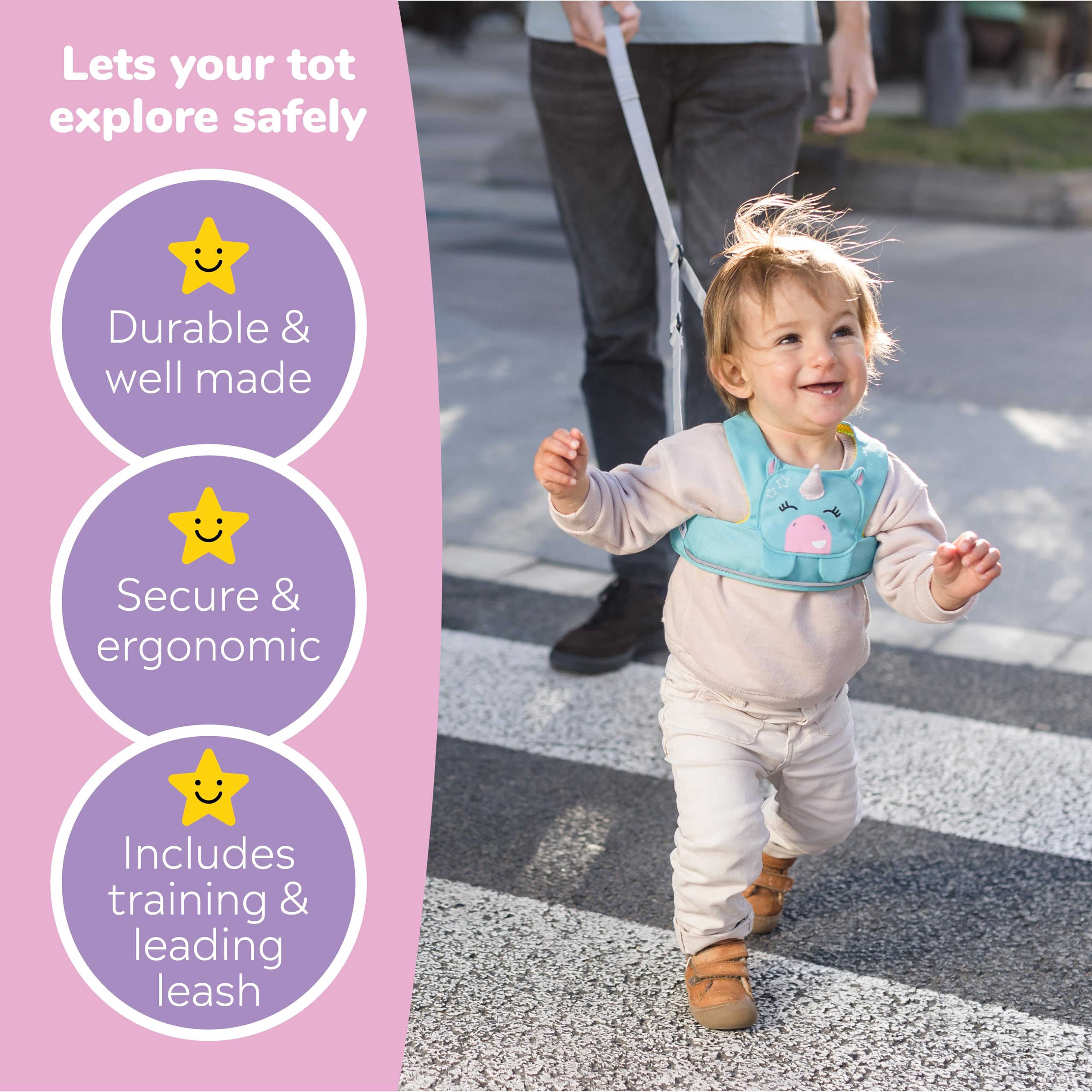 Trunki Una Unicorn training lead supports early steps.