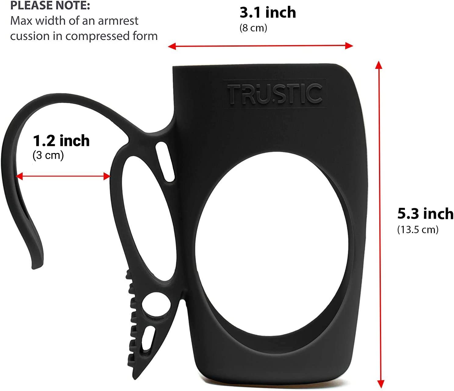 Trustic cup holder heavy-duty polypropylene construction emphasizes durability