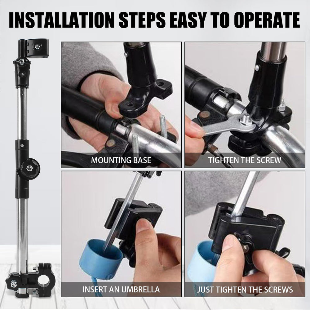 TRUTOPWAY heavy-duty clamp prevents slipping on rough terrain