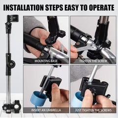 TRUTOPWAY heavy-duty clamp prevents slipping on rough terrain
