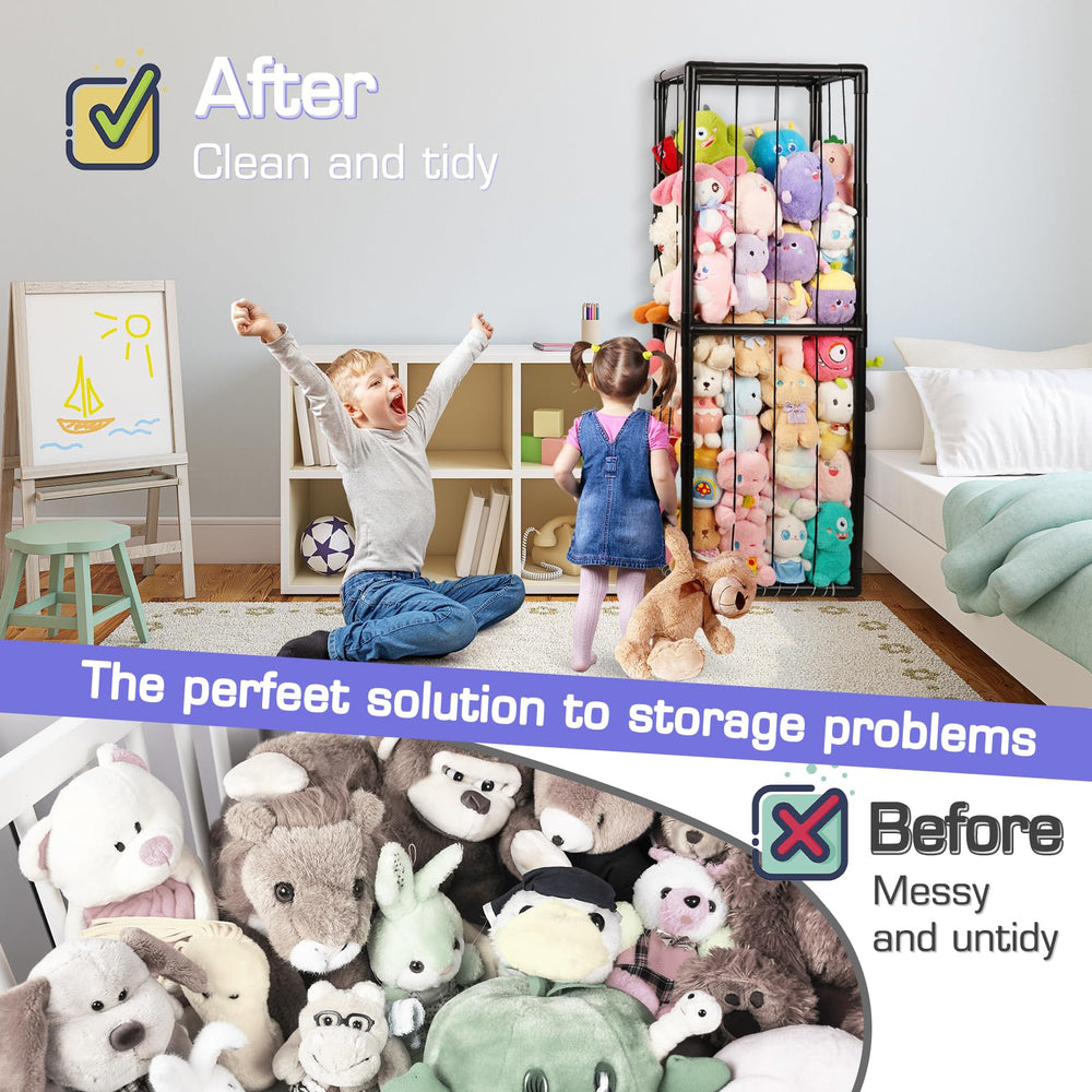 Trycooling stuffed animal display helps organize and showcase toys in a playroom or nursery.