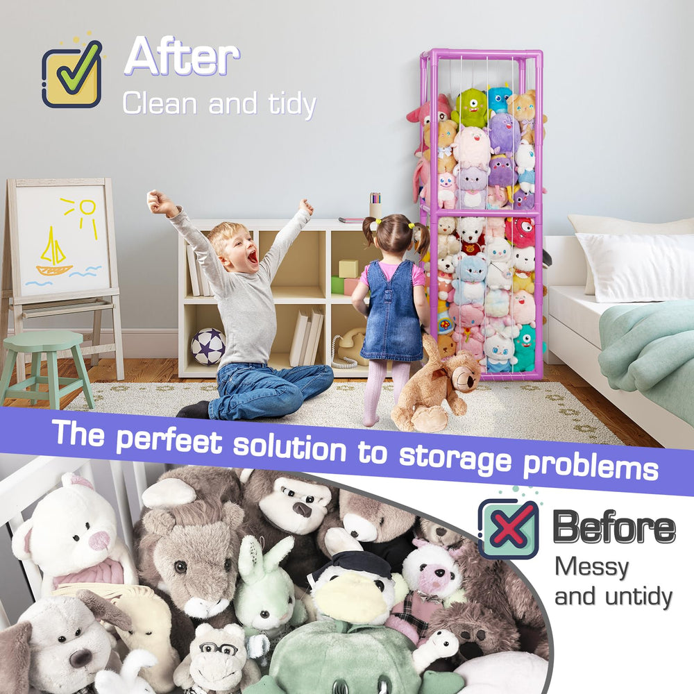 Trycooling stuffed animal display perfect for playrooms, bedrooms, or nurseries for organized decor