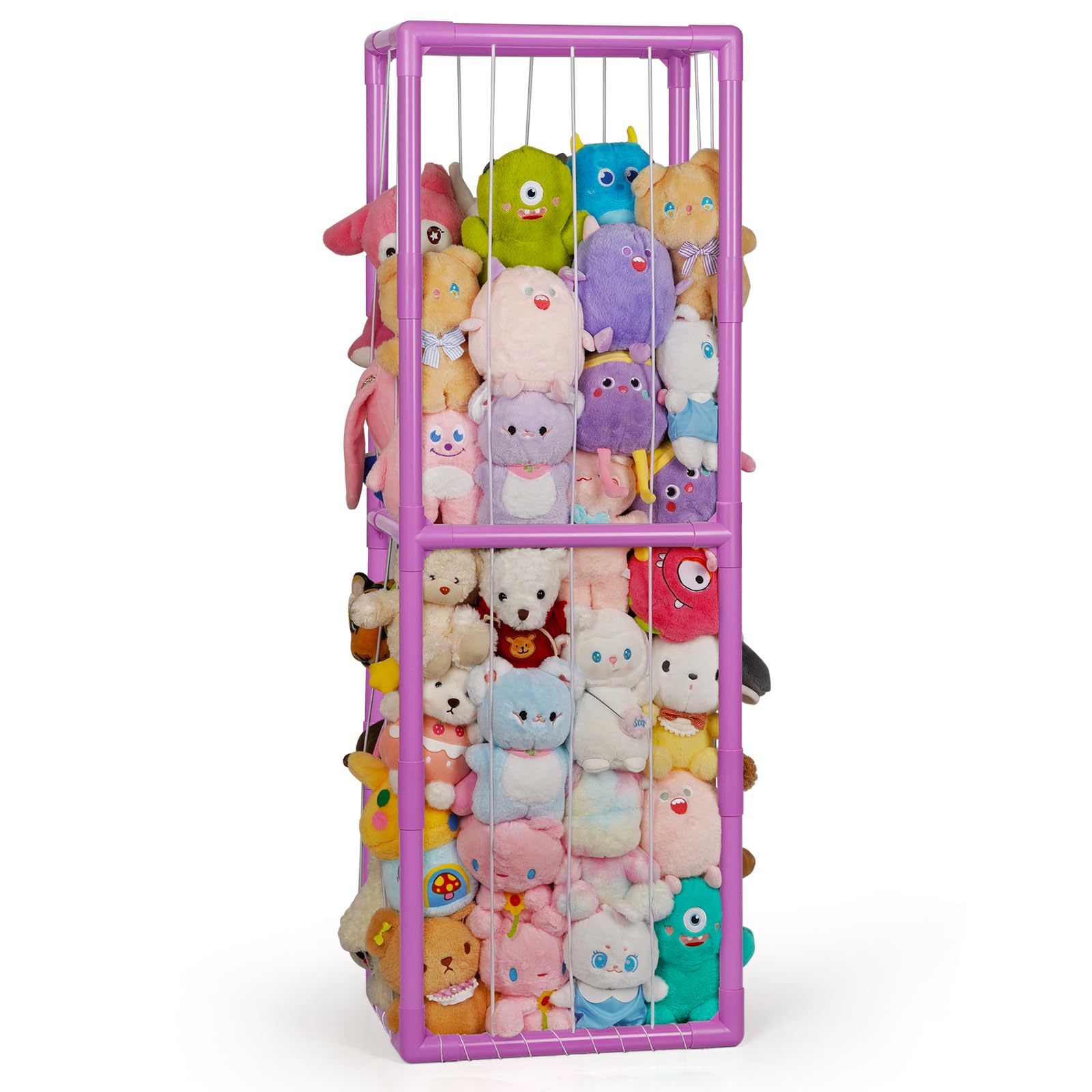 Trycooling stuffed animal zoo storage shows large capacity for clutter-free playroom organization