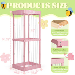 Trycooling wood plushie storage frame demonstrates sturdy construction for reliable use