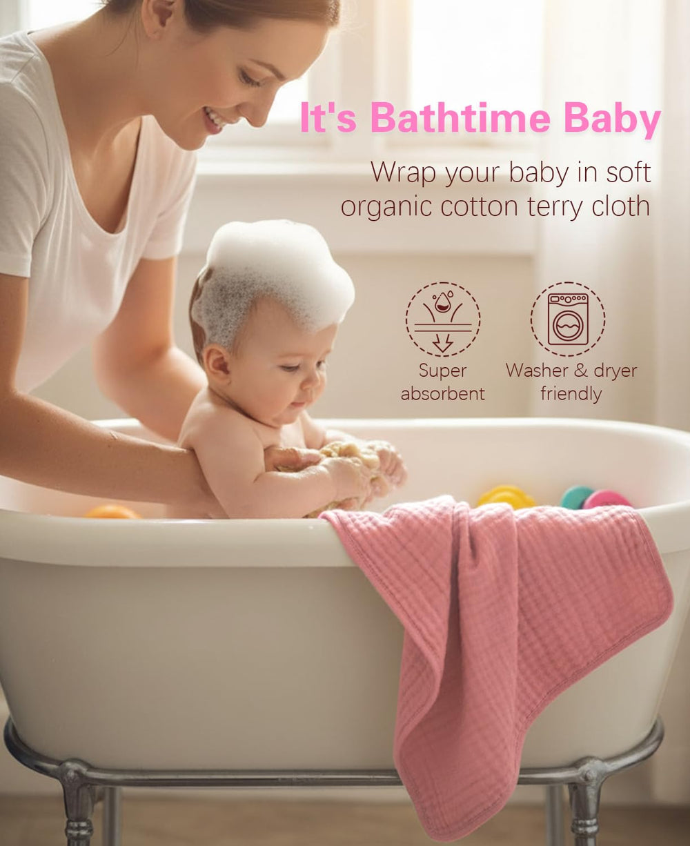 TRYISDICDVC hooded baby towel 3-pack multi-color option highlights stylish bath time