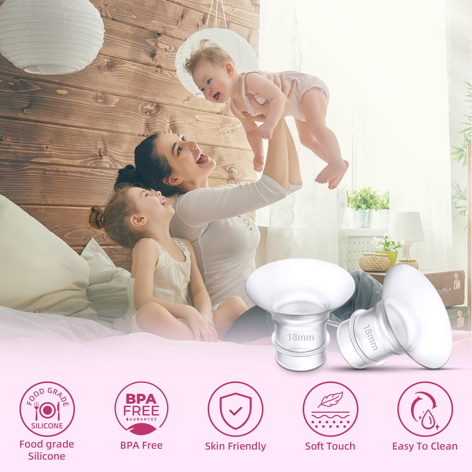 Trymall easy-clean silicone design simplifies care between pumping sessions.