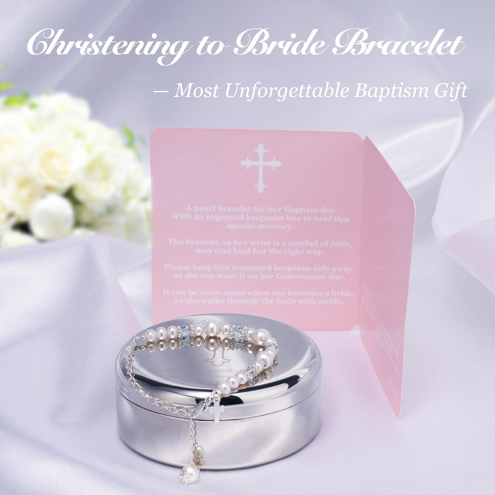 Tryuunion cross-engraved keepsake box closeup for lasting family memories.
