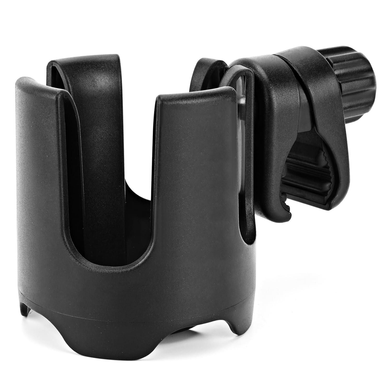 TSAKBAM universal cup holder clip mounted on stroller for secure drink access