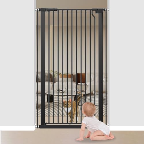 TSAYAWA cat gate adjustable width 29.5 to 40.5 inches fits many openings