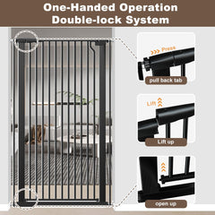 TSAYAWA cat gate auto-close 90-degree function keeps passage safe