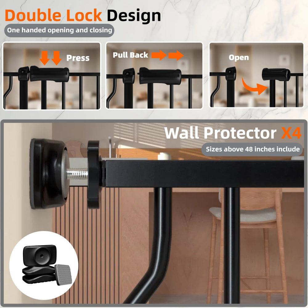 TSAYAWA durable-steel-gate offers long-lasting safety and sturdiness.