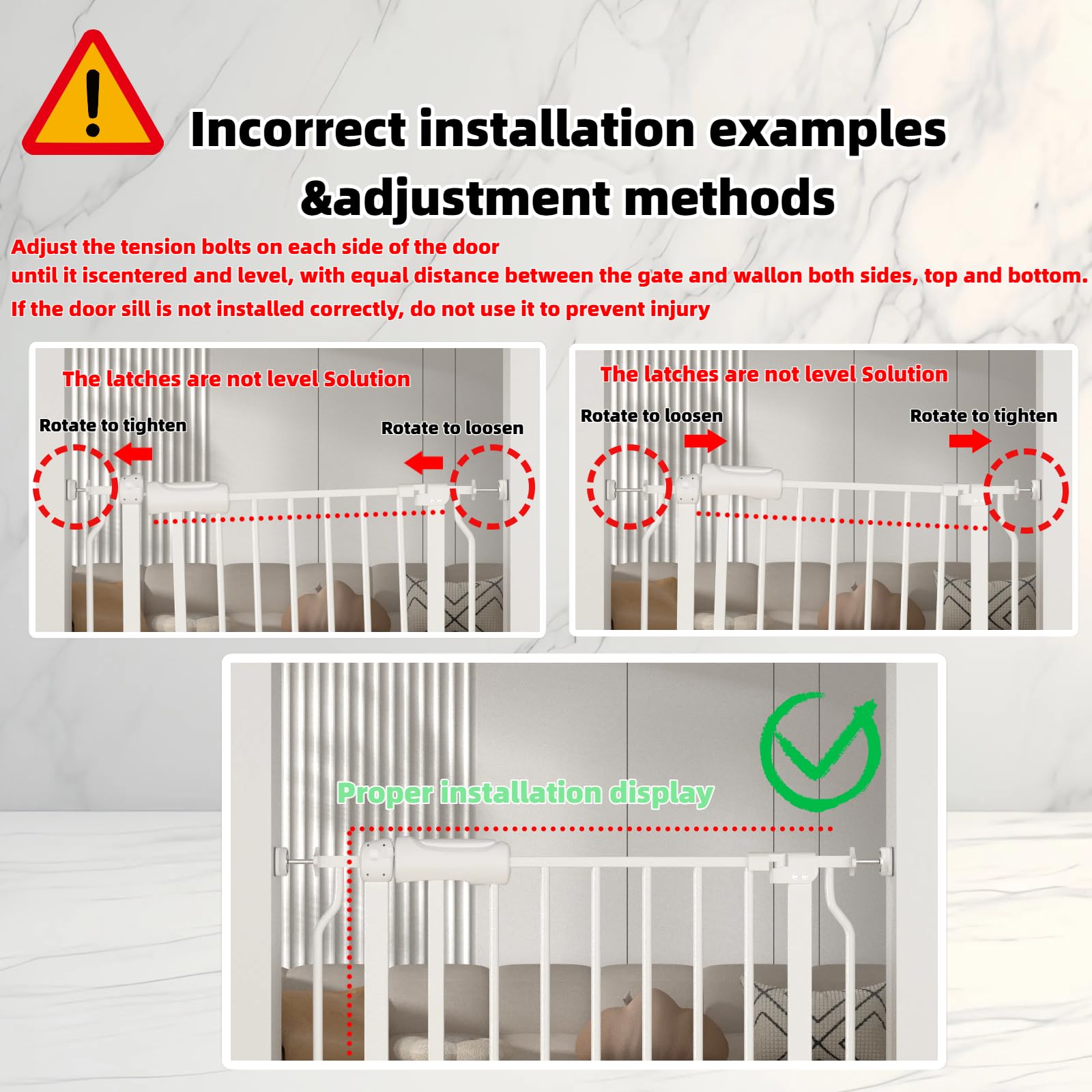 TSAYAWA pet-dog-gate helps keep pets away from children.