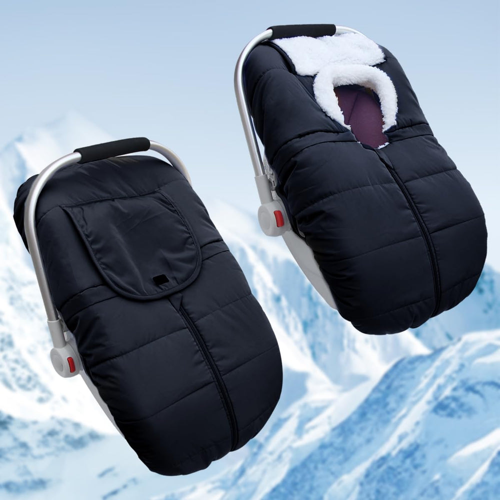 TSAYAWA Winter car seat cover travel gift-ready black design.