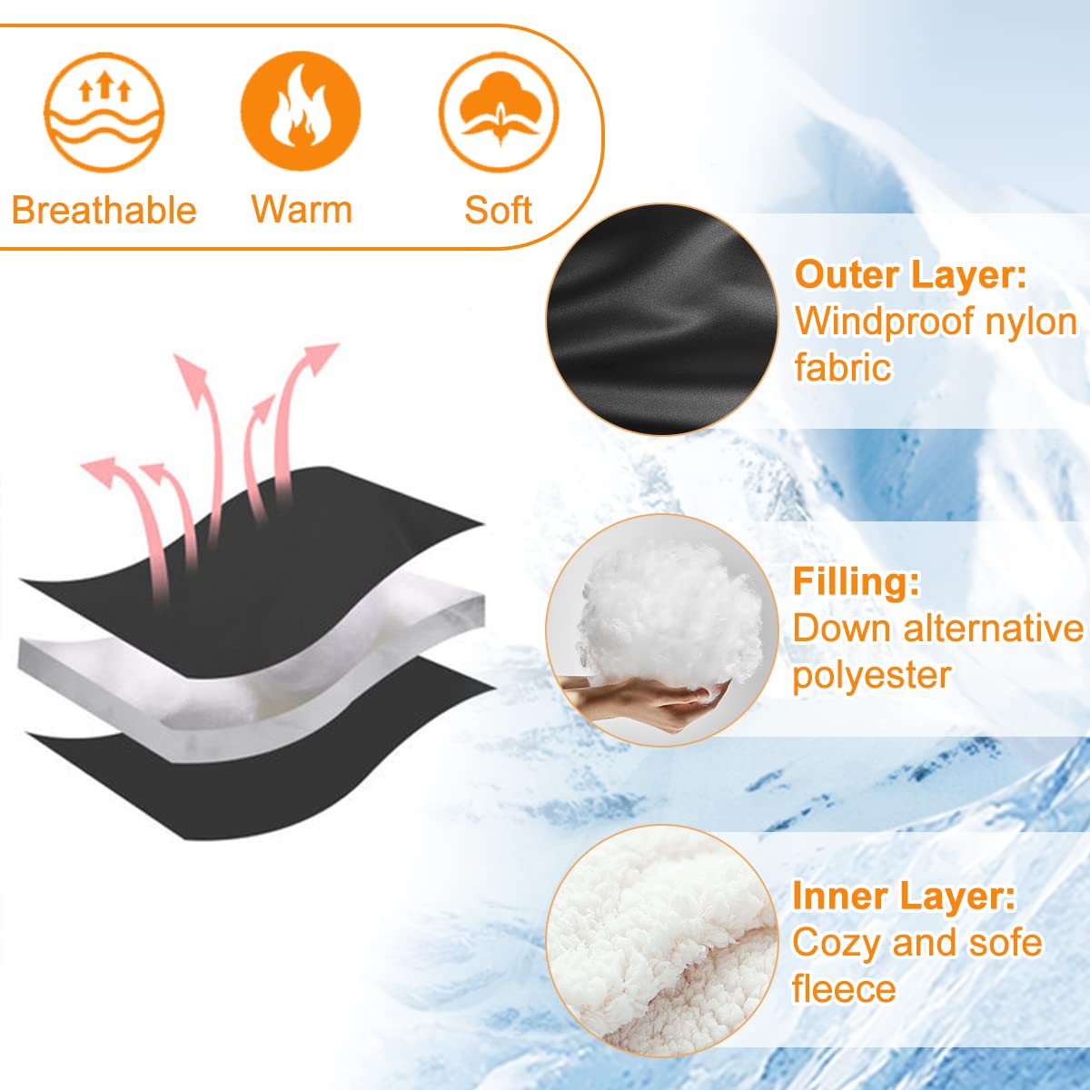 TSAYAWA Winter car seat cover universal-fit edge on a car seat.