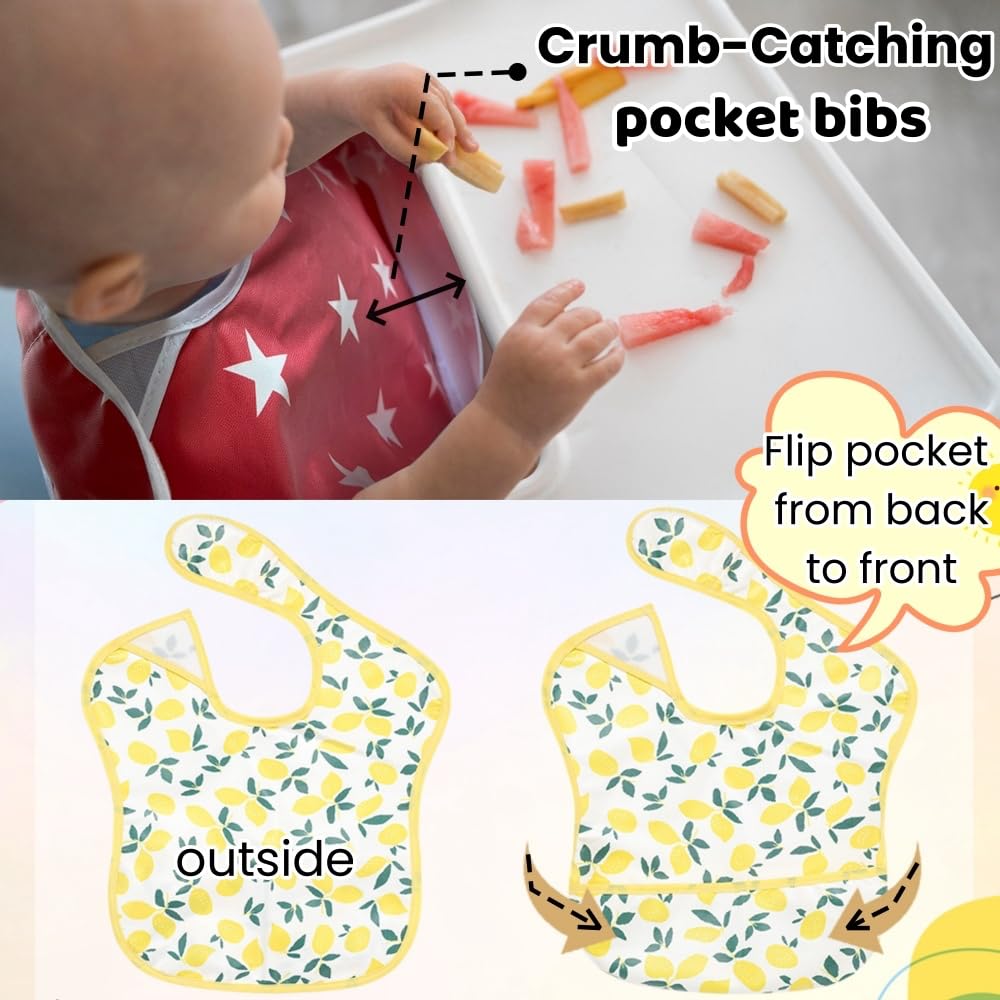 TSD baby bib adjustable-velcro-closure fits newborns to toddlers.