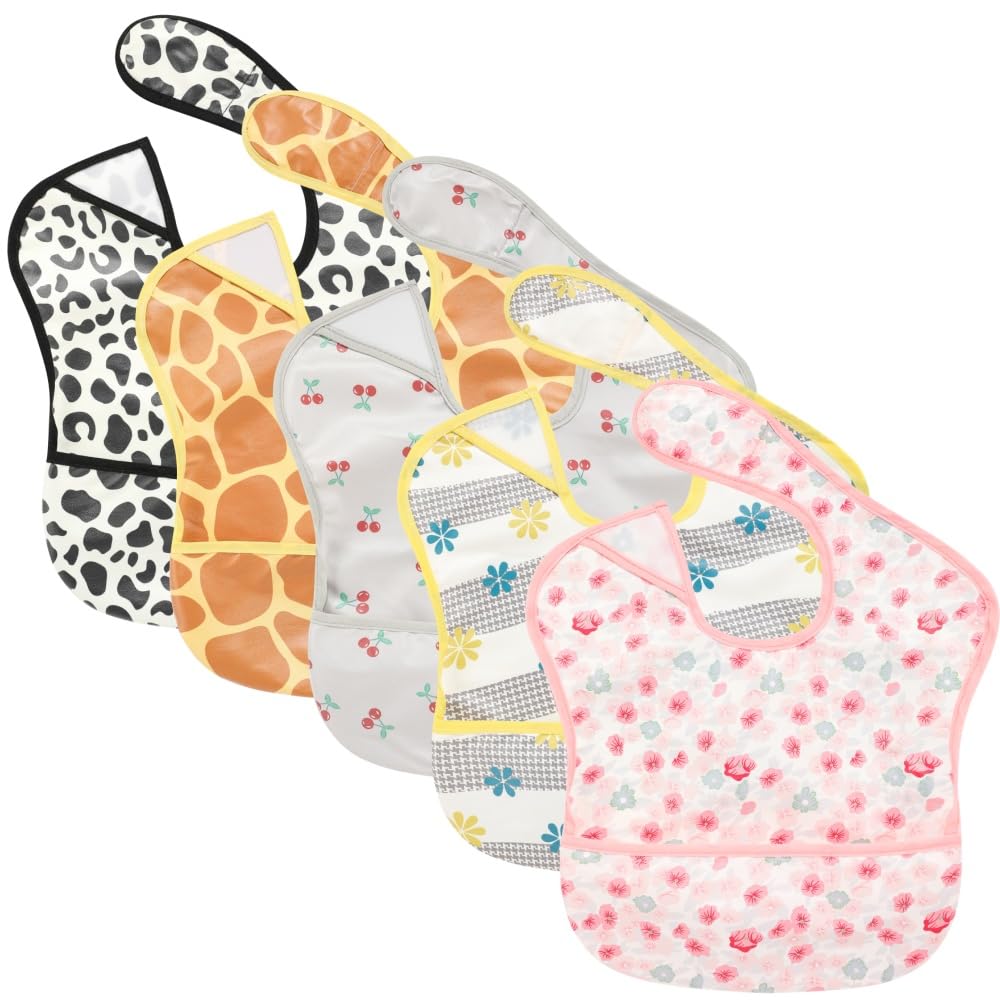 TSD baby bib waterproof front view protects outfits during meals.