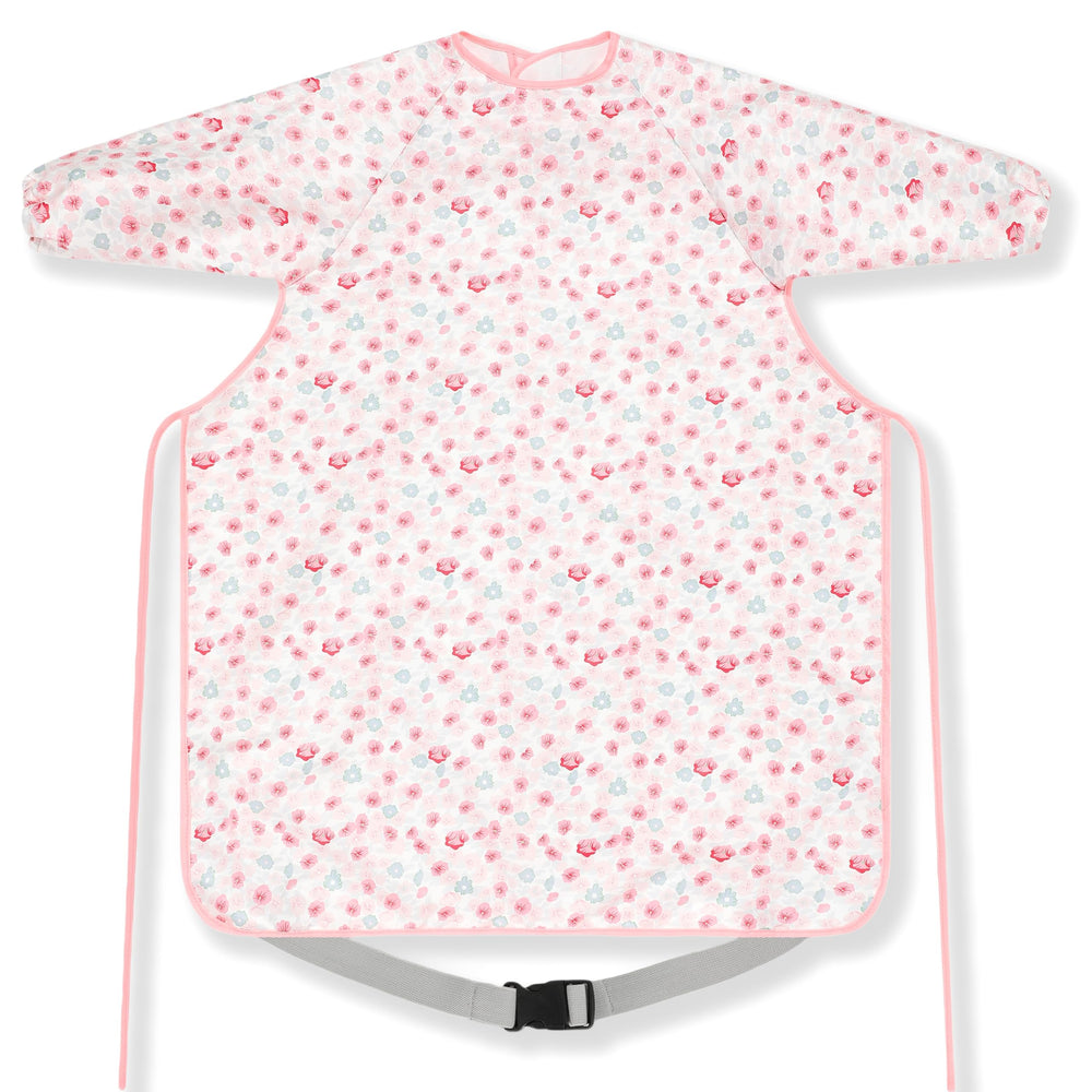 TSD Bib long-sleeved coverall front view protects clothes during messy meals.