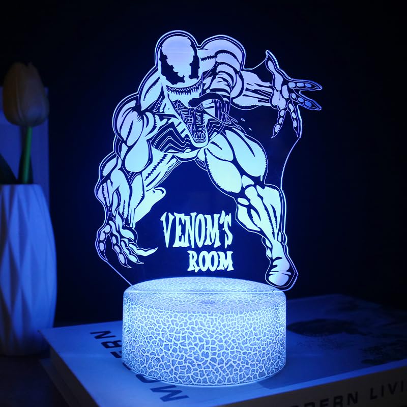 TSKVT Venom night light USB cable makes charging easy for on-the-go use.