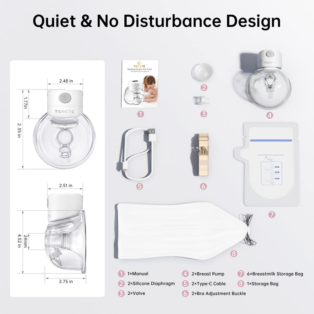 TSRETE adjustable bra buckle enables hands-free pumping.