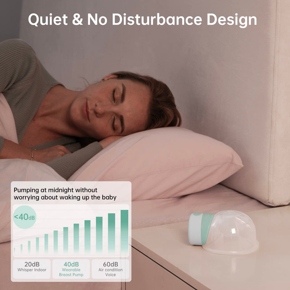 TSRETE breast pump LCD display green highlights easy control and memory features.
