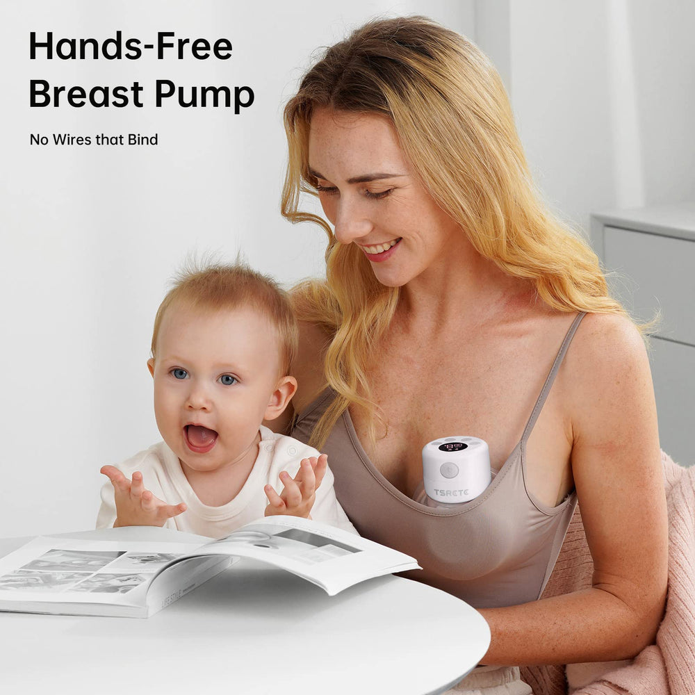 TSRETE breast pump LCD display shows mode and level for easy control.