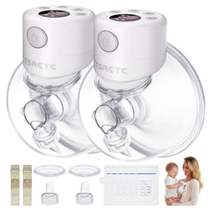 TSRETE wearable breast pump on the go for hands-free pumping.