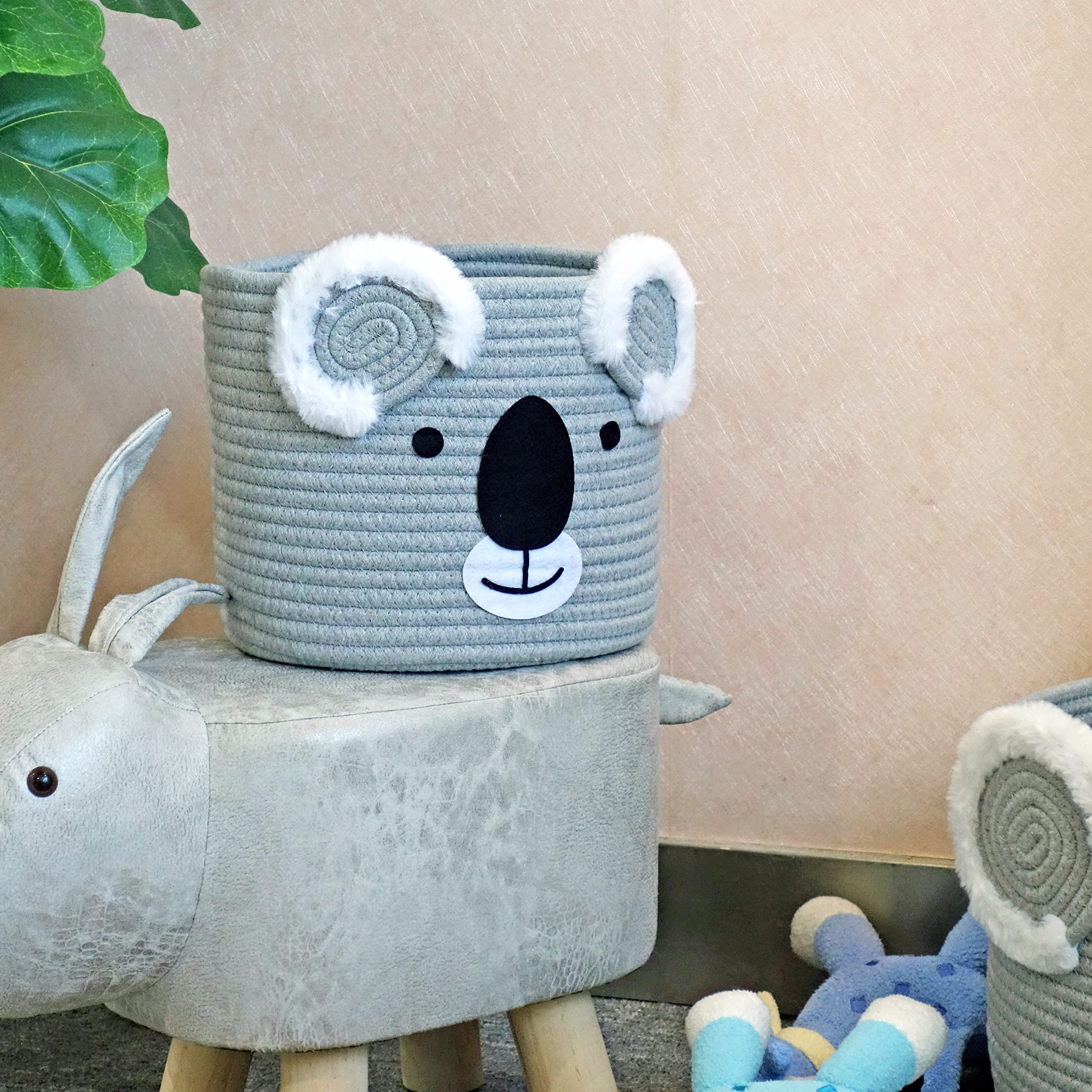 T&T Homewares Koala storage basket small folds flat for easy storage