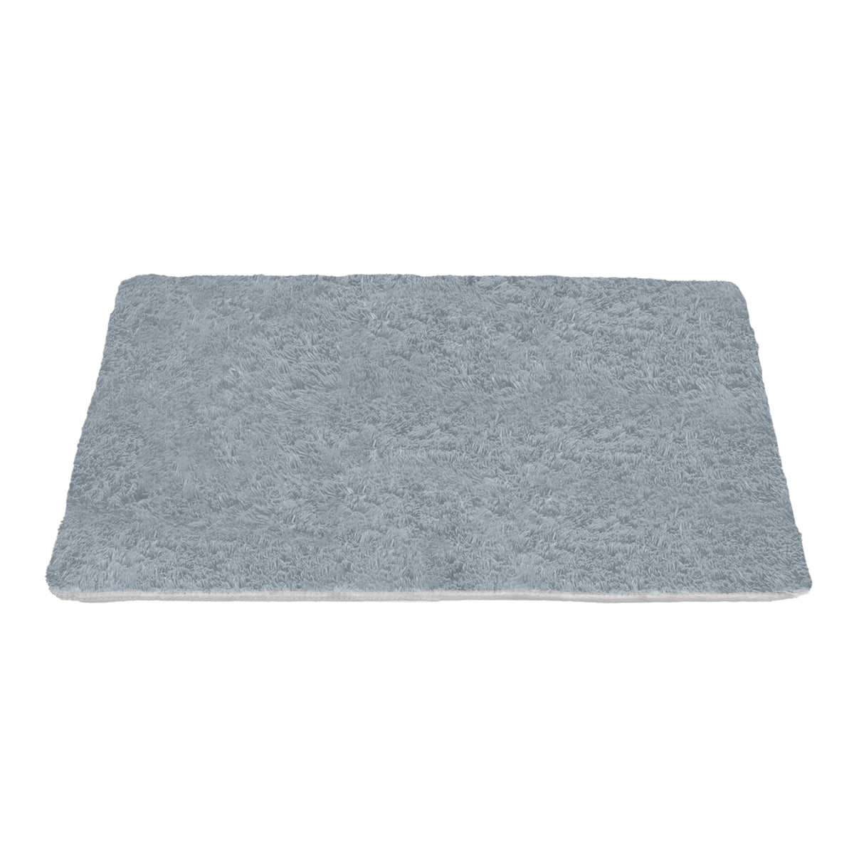 TTLOJ Rectangle Rug gray velvet close-up shows plush softness for playtime.