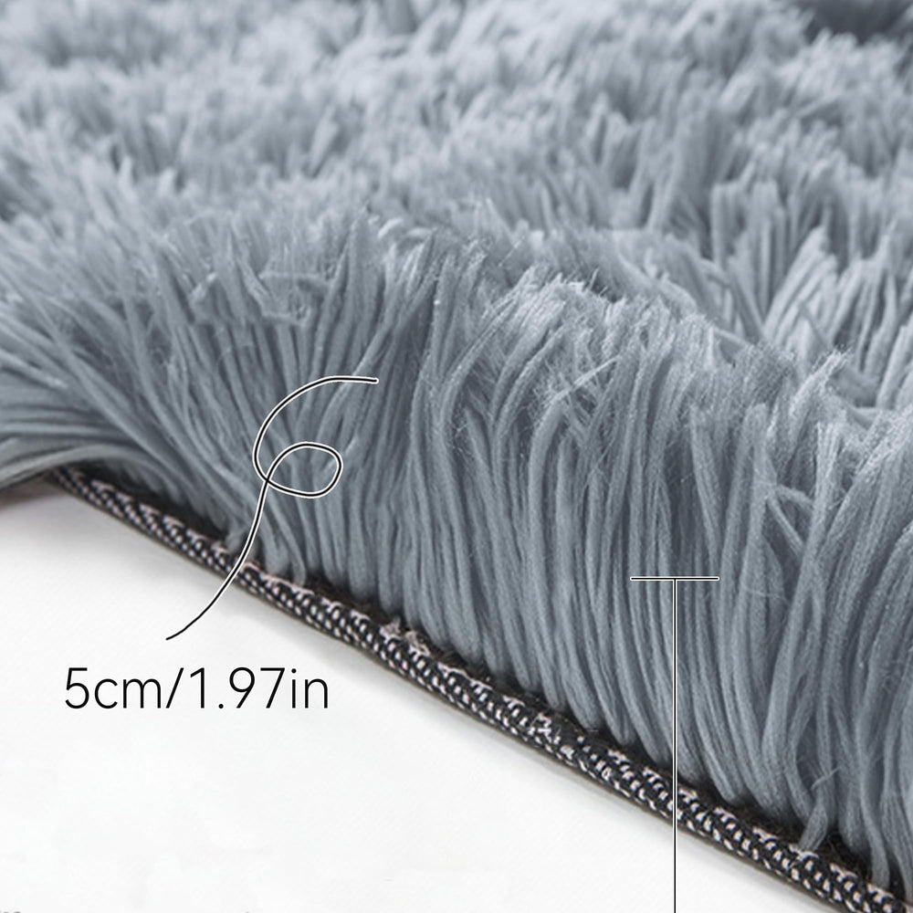 TTLOJ Rectangle Rug uses premium polyester velvet for soft durability.
