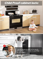 TTMALL safety lock on fridge helps prevent rummaging and spills.