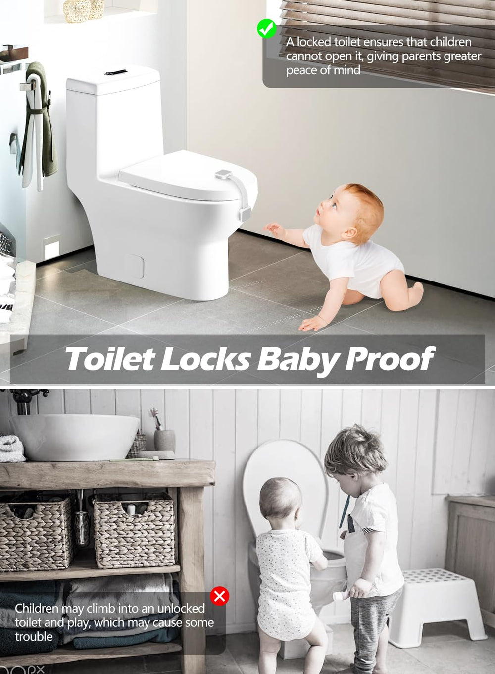 TTMALL adjustable furniture latch secures doors without drilling.