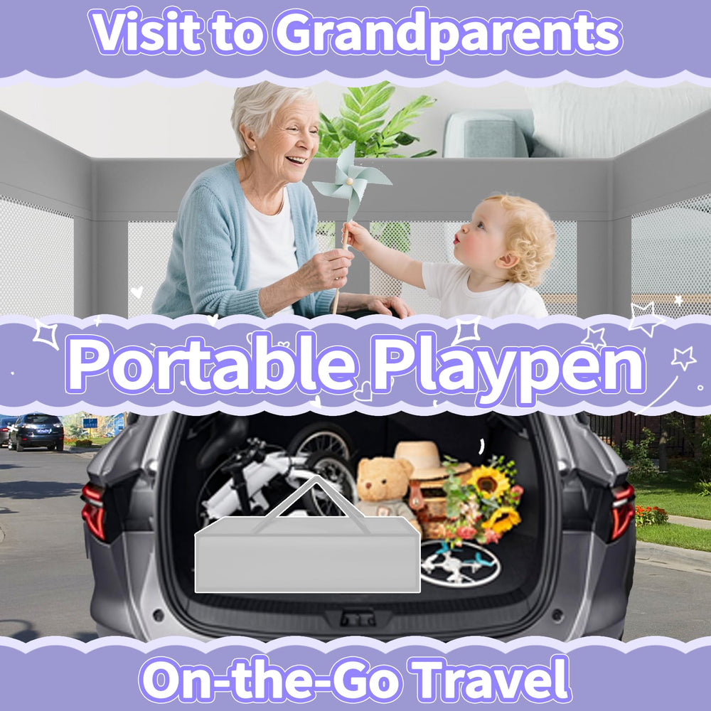 Ttottos foldable playpen removable cover demonstrates effortless cleaning for busy families.