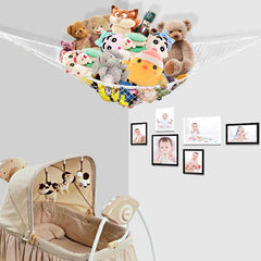 TTSAM Hammock Mesh Toy Net shows 30 lb capacity for organized playthings.