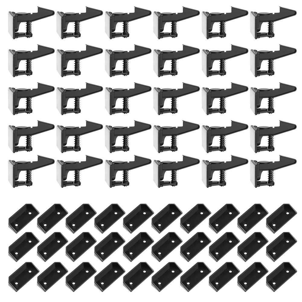 Tuanse 30-piece cabinet locks black packaging shown for easy home safety setup.