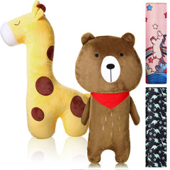 Tuanse giraffe seatbelt cover close-up for comfortable long trips.