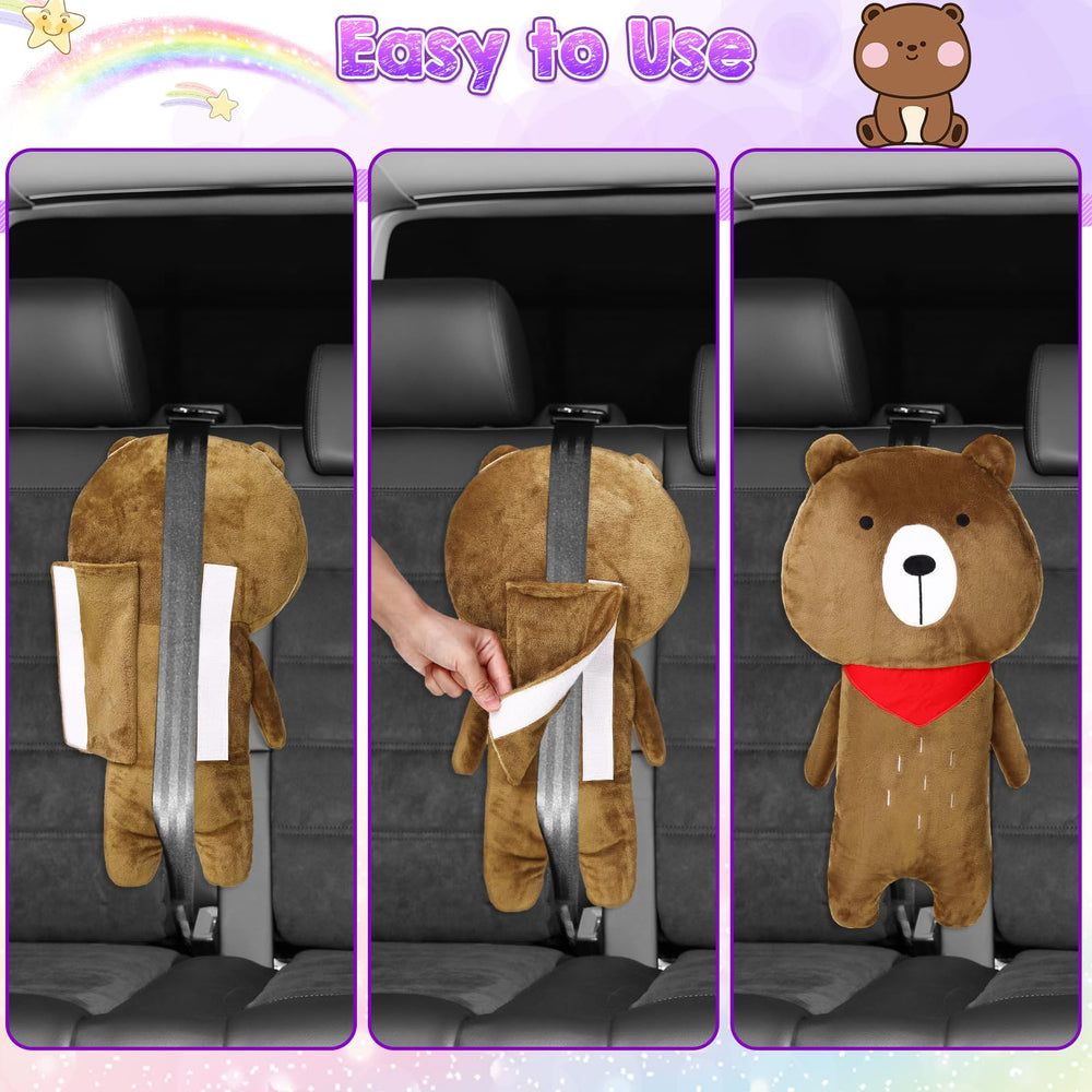 Tuanse seatbelt pillow pack showing four patterns for travel.