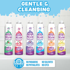 Tub Works Fluffy Foam Soap orange can delivers sunny foam for sculpting and cleansing.
