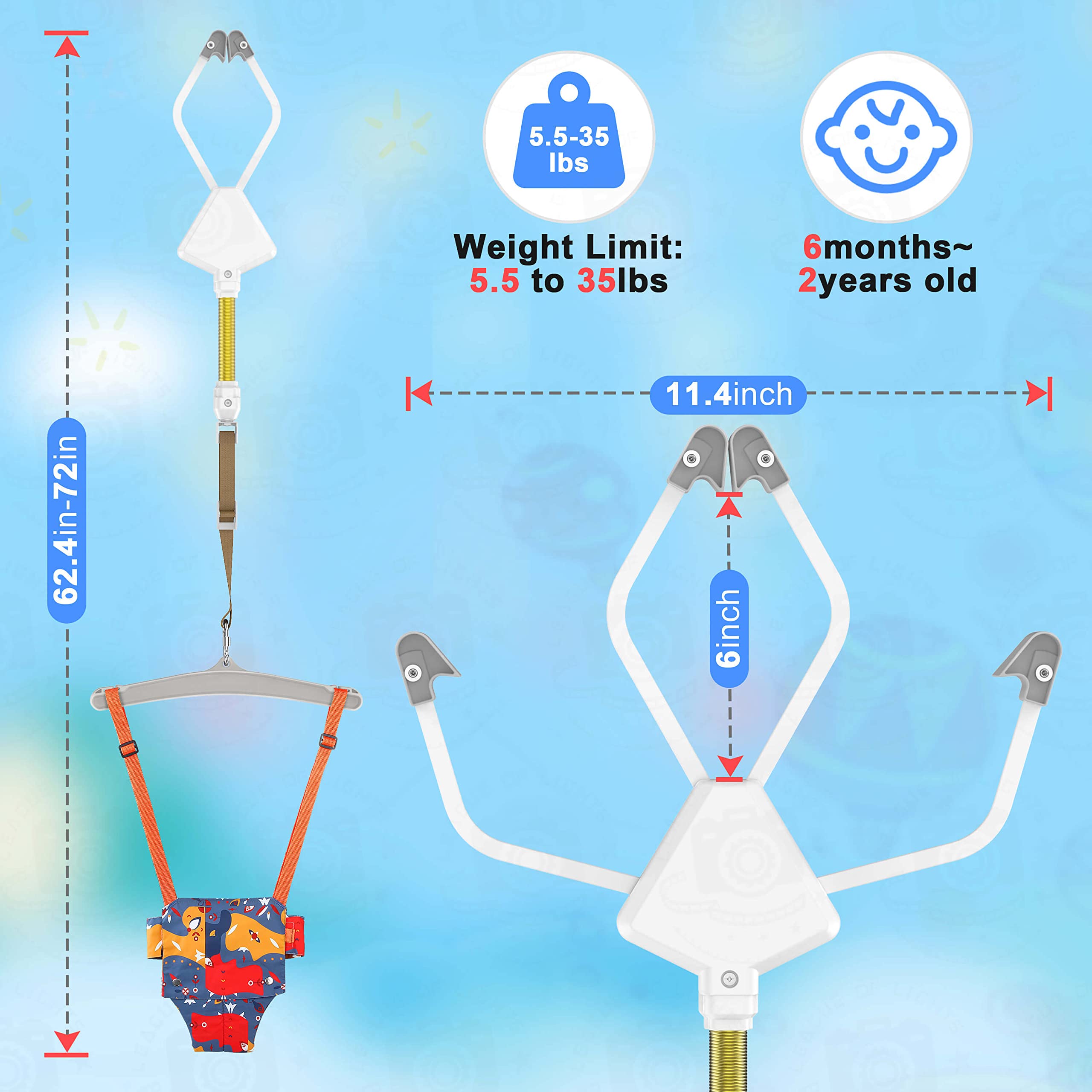 TUBAGOU safety features highlight durable straps and springs for reliable use