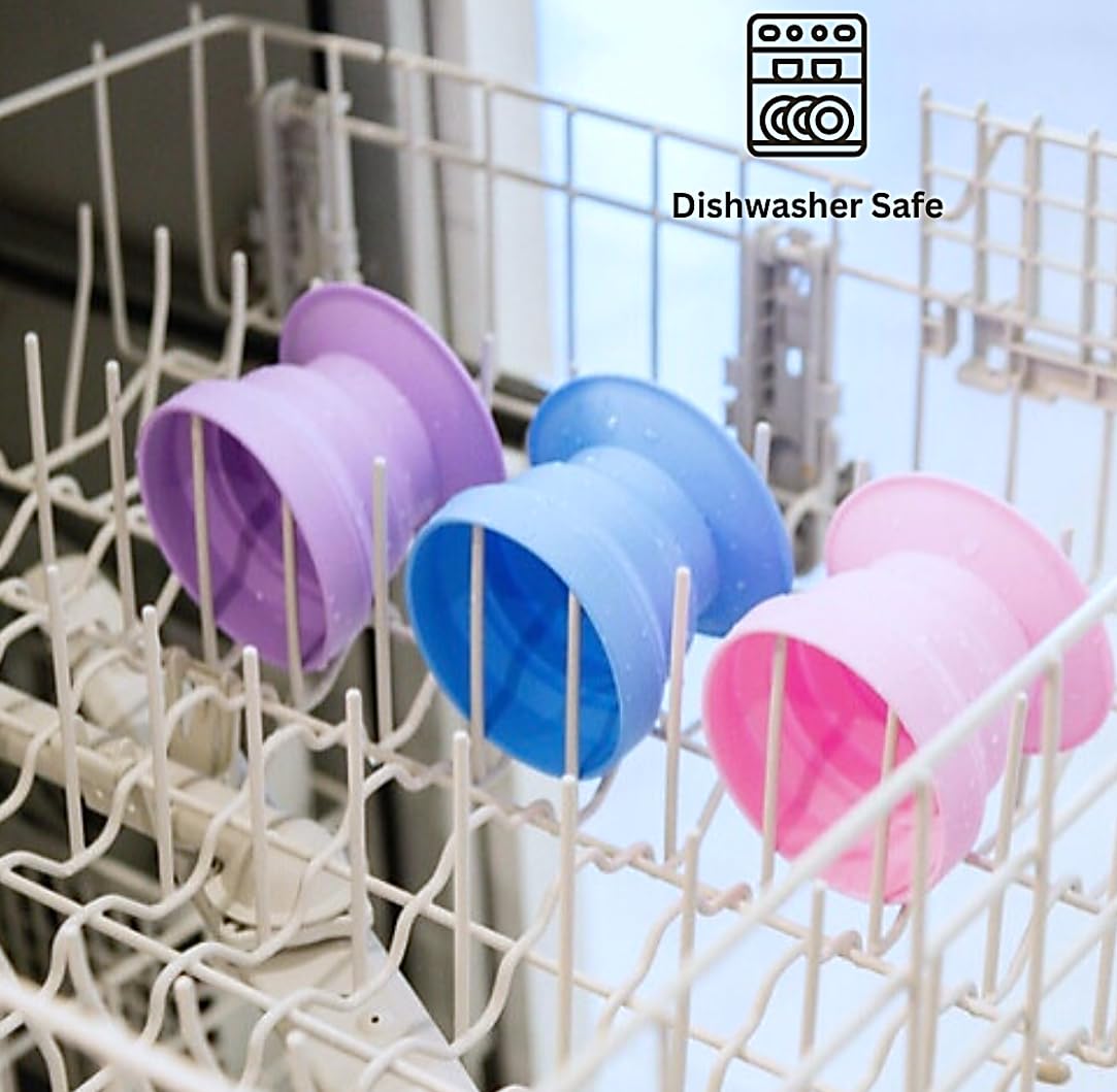 Tubby Cup soft flexible body offers gentle squeezability for easy rinsing.