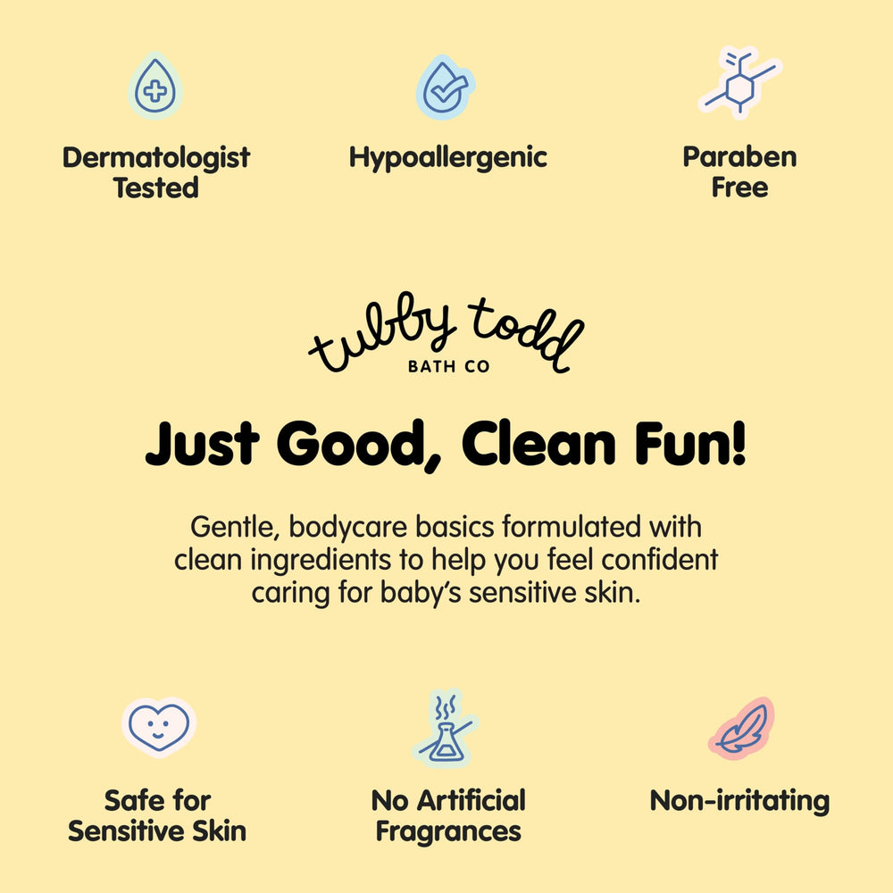 Tubby Todd All Over Ointment lavender rosemary scent in a comforting baby routine.