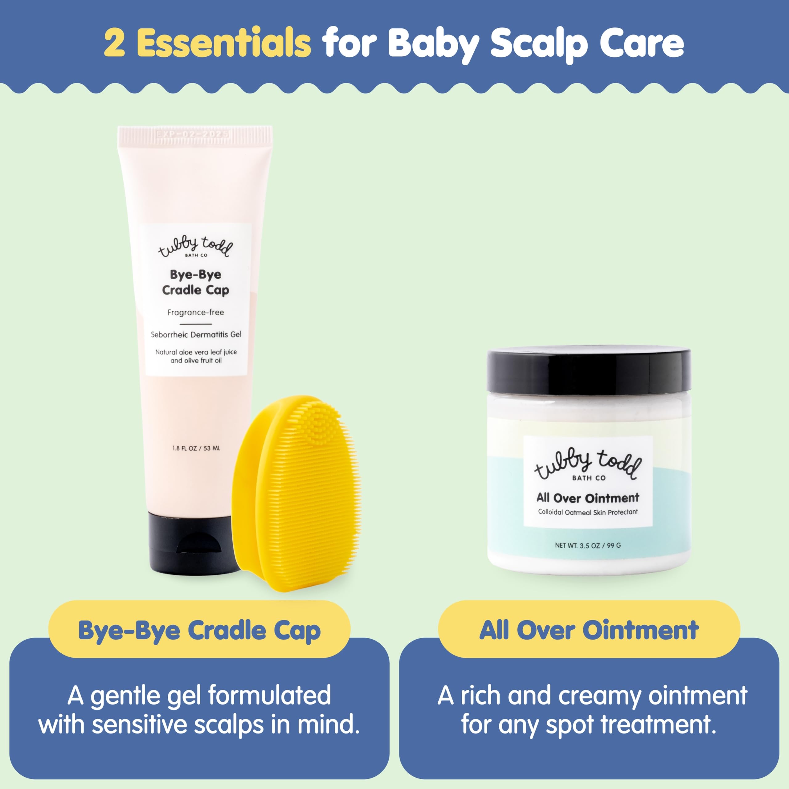 Tubby Todd All Over Ointment jar moisturizes and calms baby's skin.