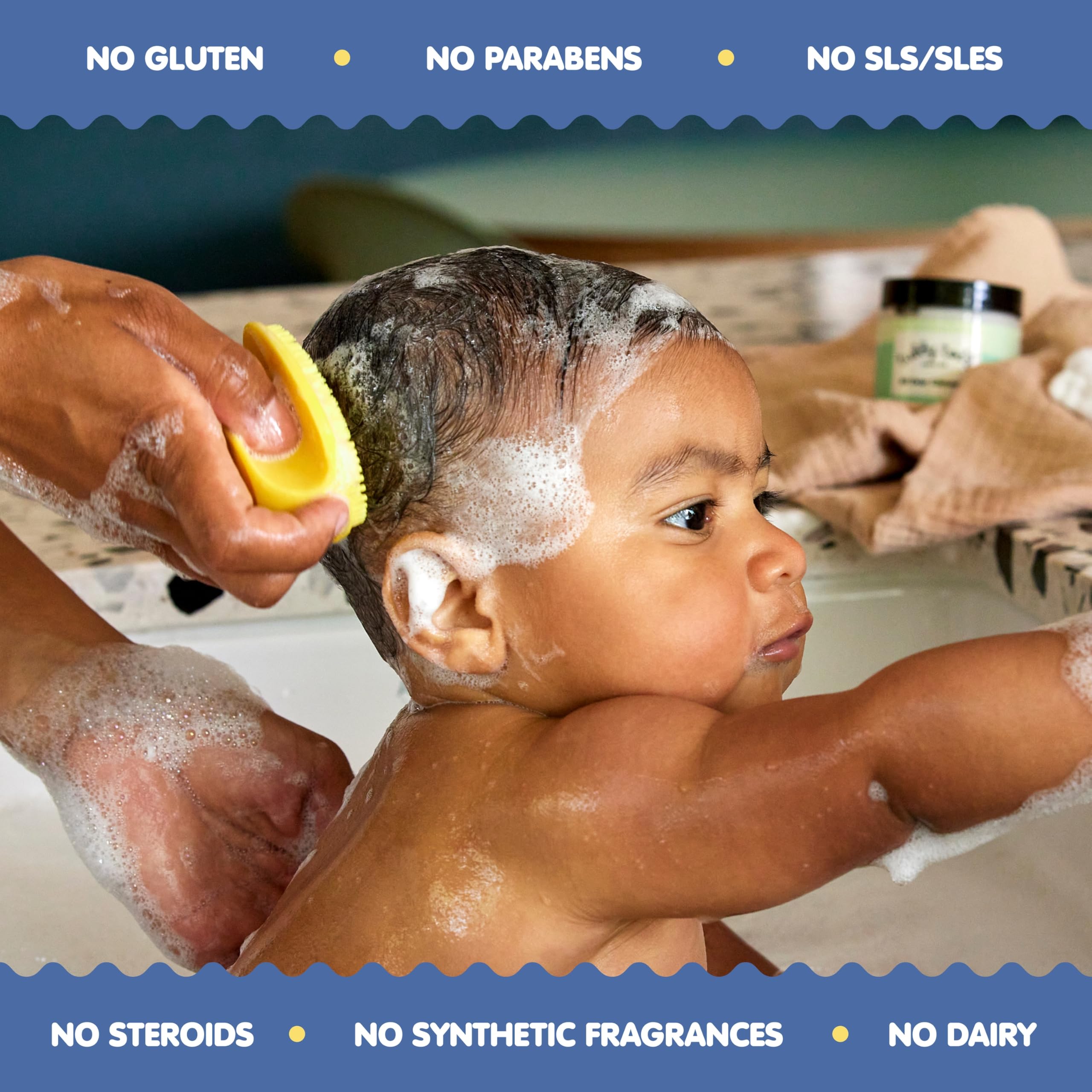 Tubby Todd gel contains aloe vera and olive oil for hydration.