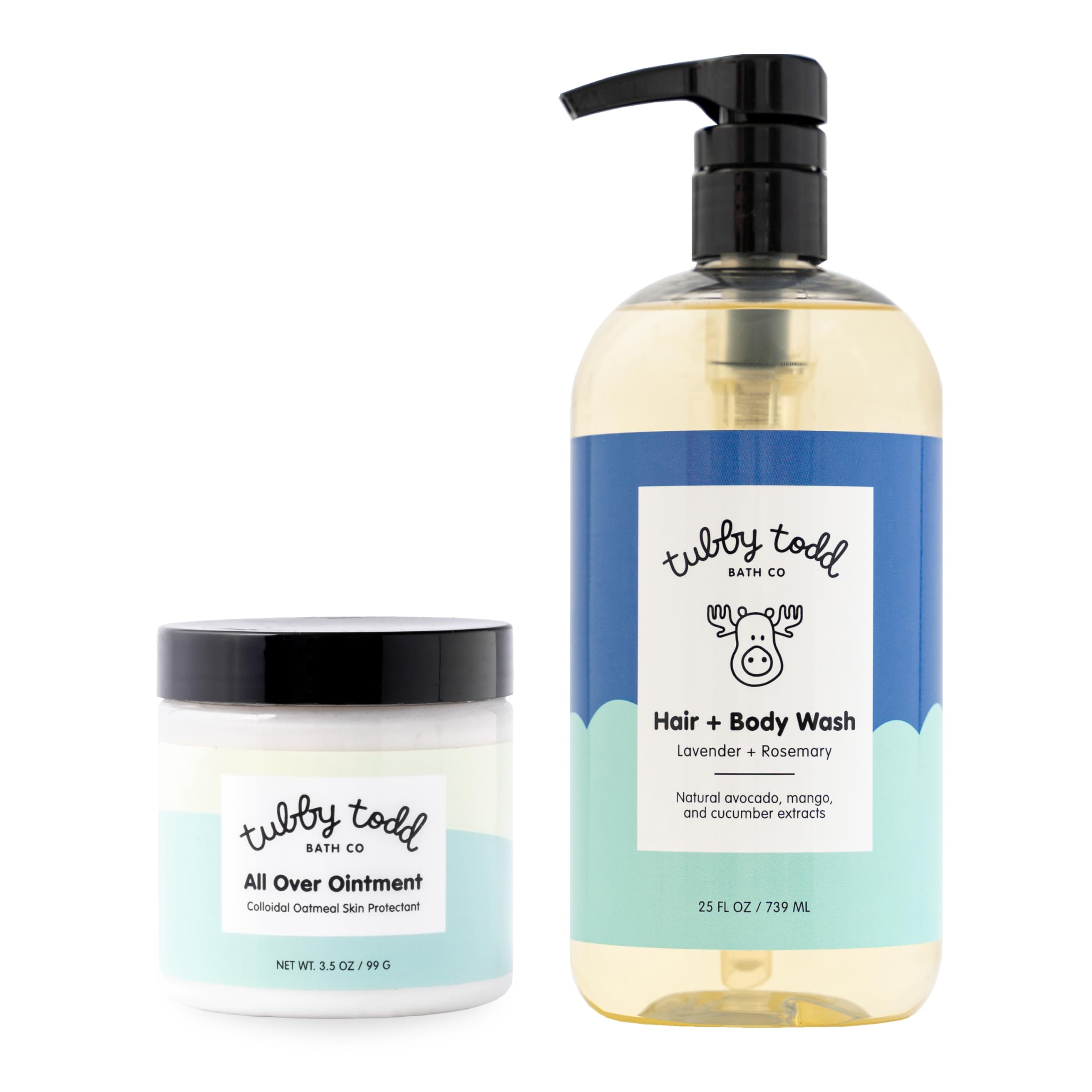 Tubby Todd Baby Body Wash bottle pour for gentle newborn cleansing