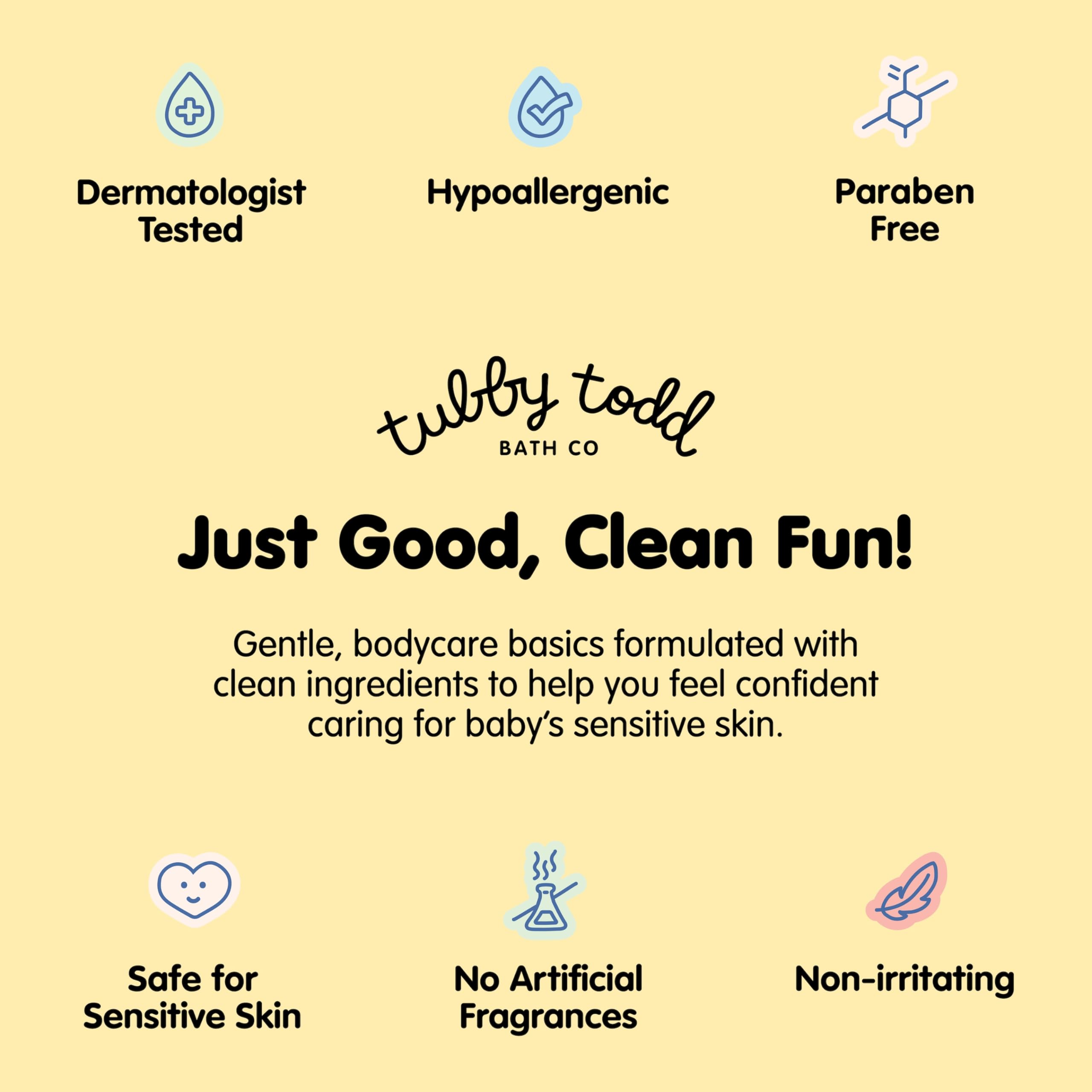 Tubby Todd Hair Duo fragrance-free option for sensitive skin.