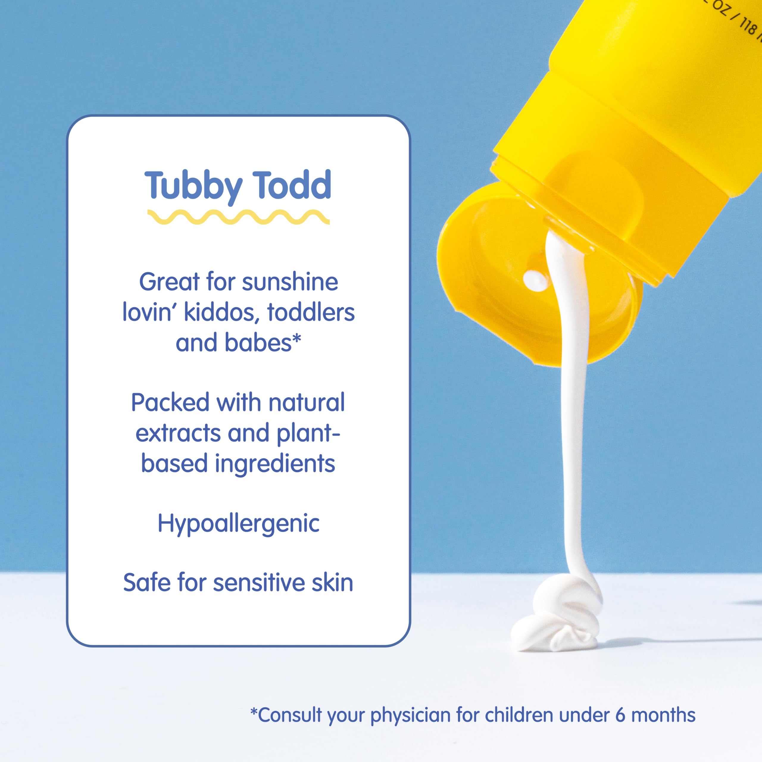 Tubby Todd Mineral Sunscreen SPF 50 at poolside for sunny days