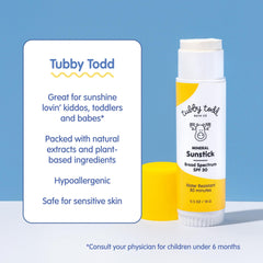TUBBY TODD Mineral Sunstick during water play with 80-minute protection