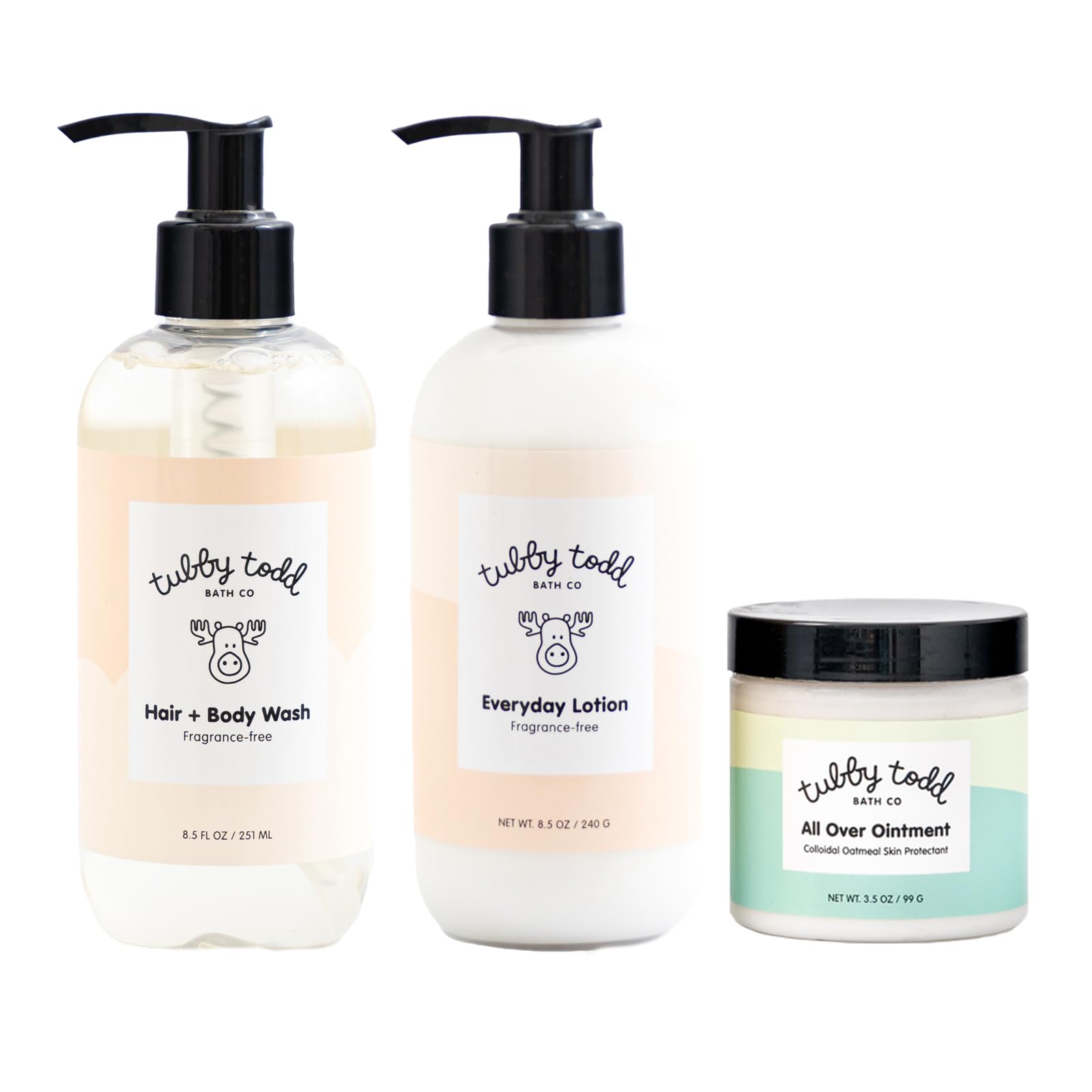 Tubby Todd Regulars Bundle shampoo bottle pour for gentle cleansing during bath time for sensitive skin