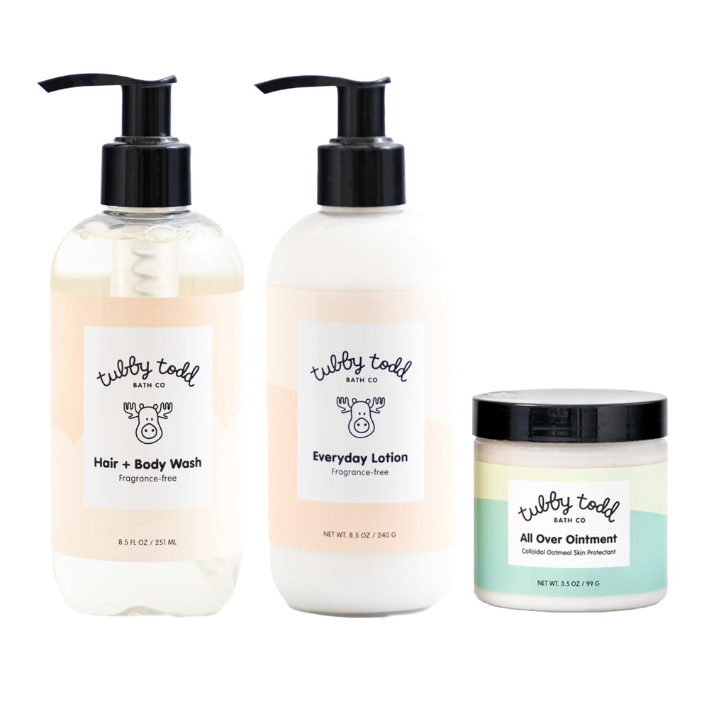 Tubby Todd Regulars Bundle shampoo bottle pour for gentle cleansing during bath time for sensitive skin